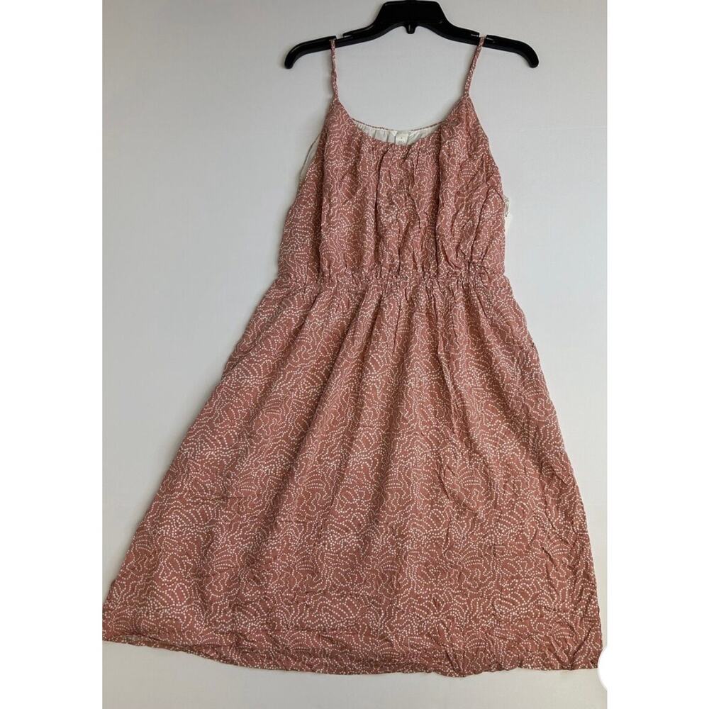 Caslon Floral Midi Dress Sundress Pink Desert Texture Map Size small Sleeveless